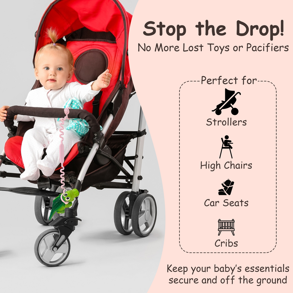 summer infant chair straps Silicone Baby Toy Straps – 5 Pack Adjustable Toy Holders for Stroller, – Antomilio