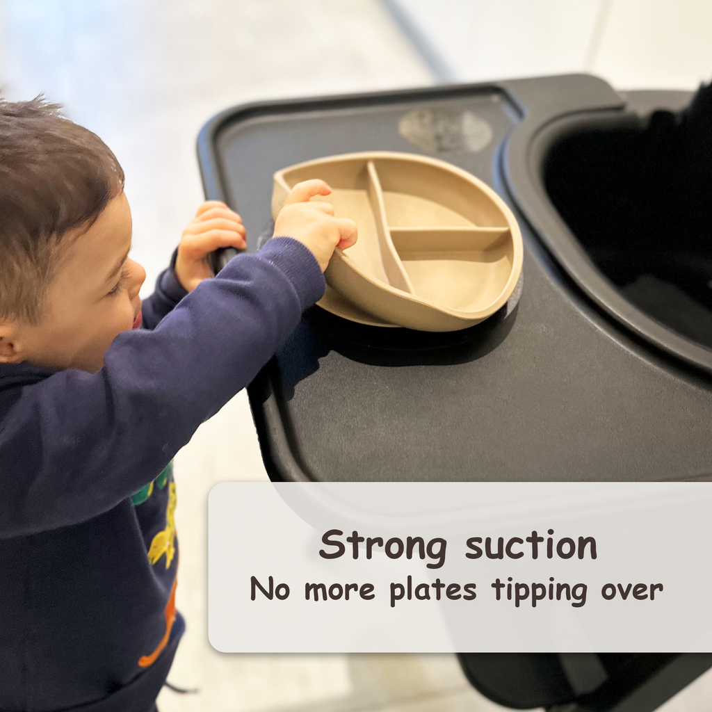 Transparent Stickers to Secure Suction Plates, Bowls & Toys – 6 Pack – Compatible with Stokke Tripp Trapp Tray, Stokke Clikk, Bugaboo Giraffe, Lalo and Others