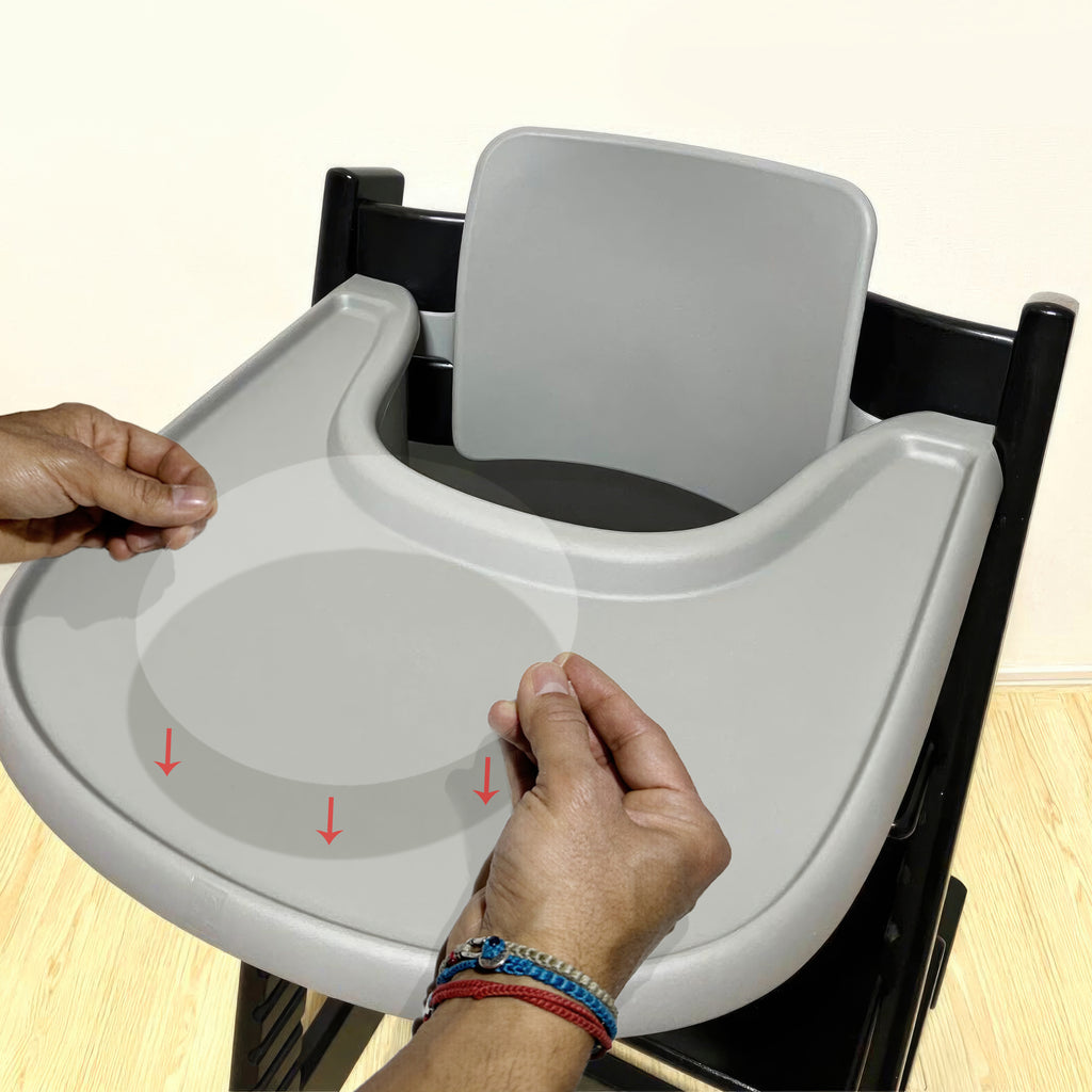 Transparent Stickers to Secure Suction Plates, Bowls & Toys – 6 Pack – Compatible with Stokke Tripp Trapp Tray, Stokke Clikk, Bugaboo Giraffe, Lalo and Others